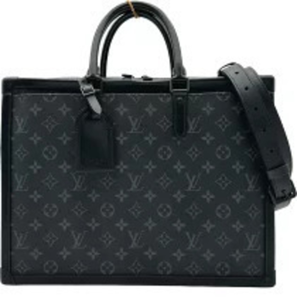 Louis Vuitton Soft Trunk Briefcase Black Monogram Eclipse Black